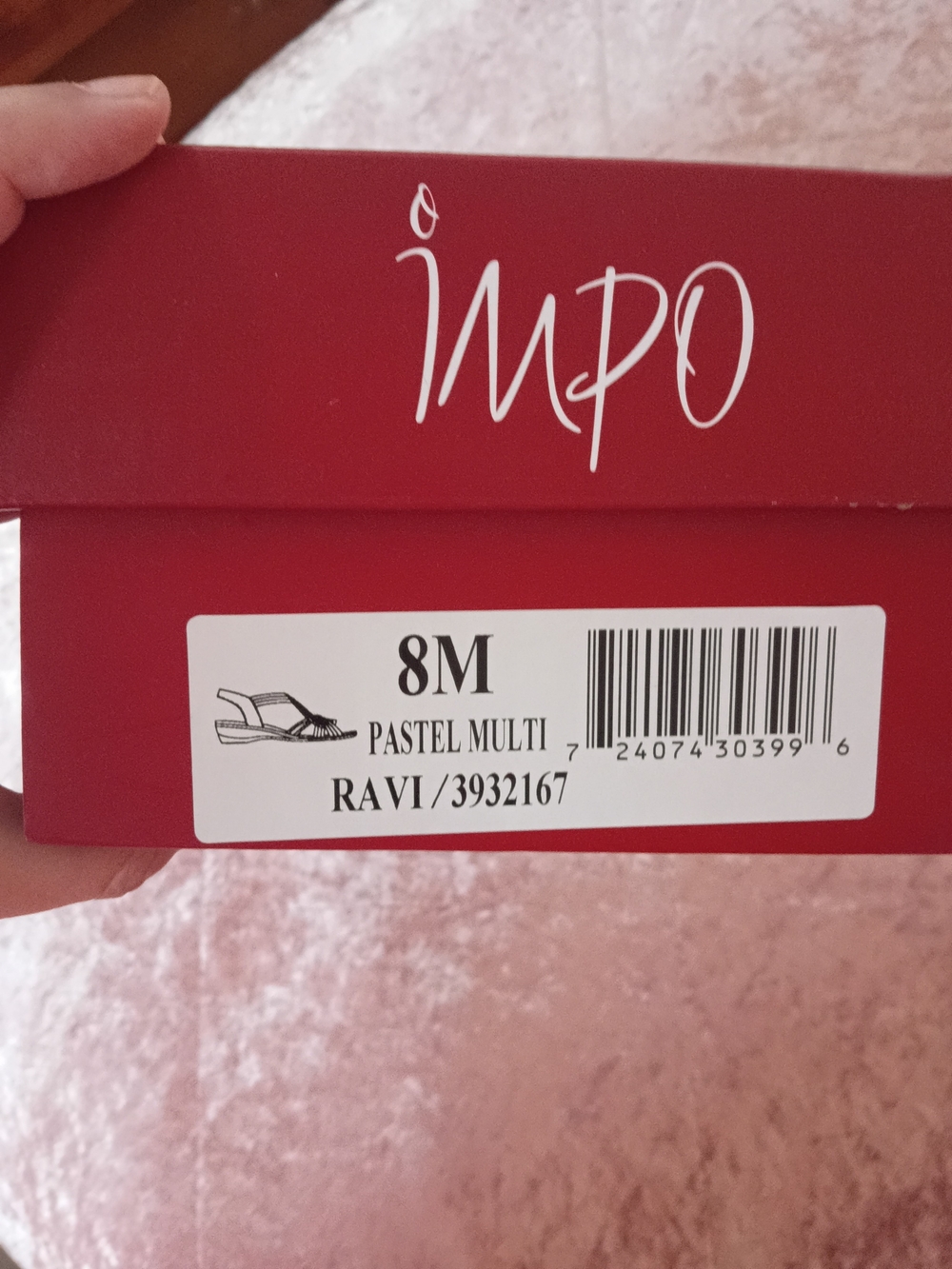 Women’s Pink Multicolor Strappy Wedge Sandals Size 8M New In Box - Picture 4 of 11